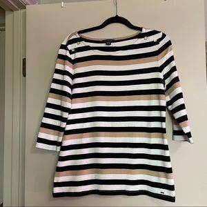 Striped Tommy Hilfiger 3/4 sleeve top - XL - 100% cotton